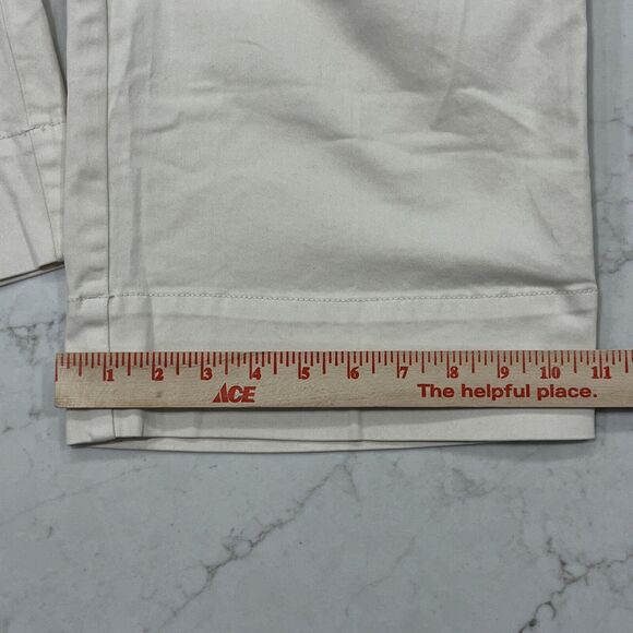 J Crew Womens Sz L Astrid Wide Leg Chino Pull On Pant in Natural Ivory Pockets - Picture 4 of 12